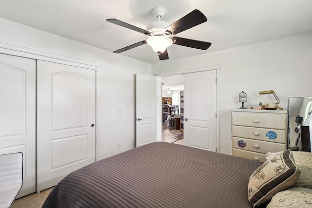 2654 Queens Way, Redding, CA 96001 - bedroom featuring a closet and a ceiling fan