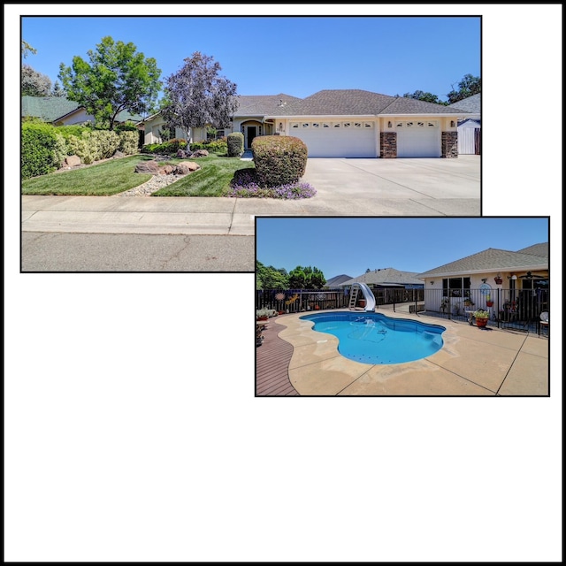 2654 Queens Way, Redding, CA 96001 - view of pool with a water slide