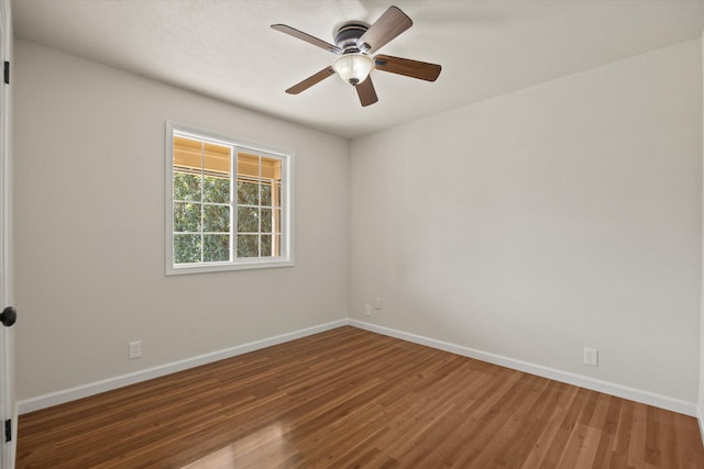 635 Nicklaus Ave, Red Bluff, CA 96080 - empty room featuring baseboards, wood finished floors, and a ceiling fan