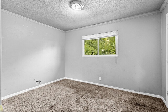3262 Camellia St, Anderson, CA 96007 - carpeted empty room with ornamental molding, a textured ceiling, and baseboards