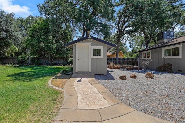 4223 Alta Mesa Dr, Redding, CA 96002 - view of shed featuring central AC unit