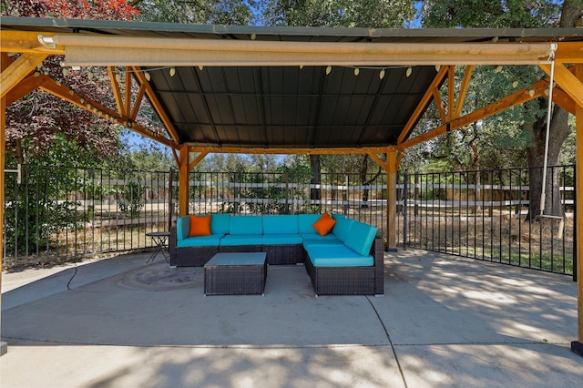 4223 Alta Mesa Dr, Redding, CA 96002 - view of patio with outdoor lounge area and a gazebo