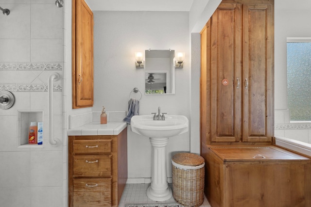 3330 Scenic Dr, Redding, CA 96001 - bathroom with tile patterned flooring