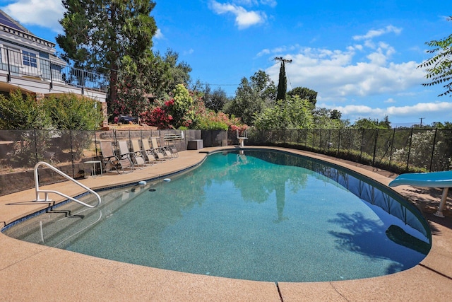 3330 Scenic Dr, Redding, CA 96001 - view of pool featuring a water slide