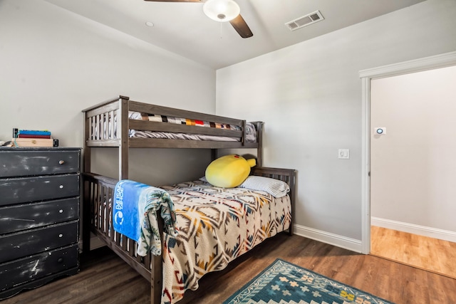 3126 Chaucer Way, Shasta Lake, CA 96019 - bedroom with wood finished floors, baseboards, and a ceiling fan
