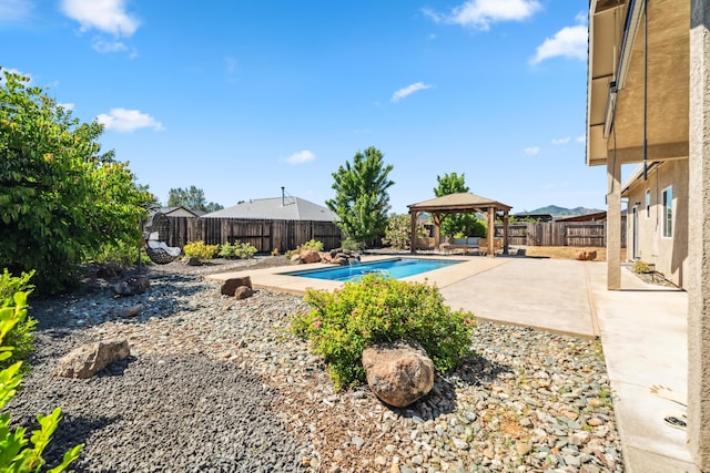 3126 Chaucer Way, Shasta Lake, CA 96019 - view of pool featuring a gazebo, a patio area, and a fenced backyard