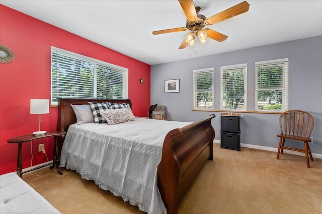 21350 Wilcox Rd, Red Bluff, CA 96080 - carpeted bedroom with baseboards and ceiling fan