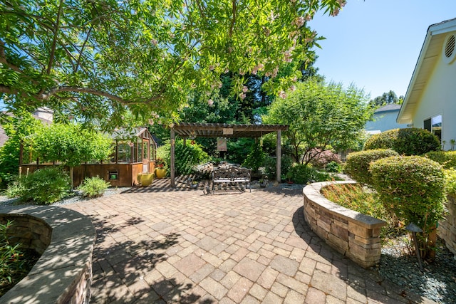 3811 Andes Dr, Redding, CA 96001 - view of patio / terrace featuring a pergola