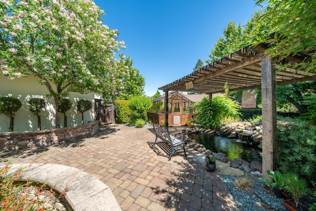 3811 Andes Dr, Redding, CA 96001 - view of patio / terrace with a pergola