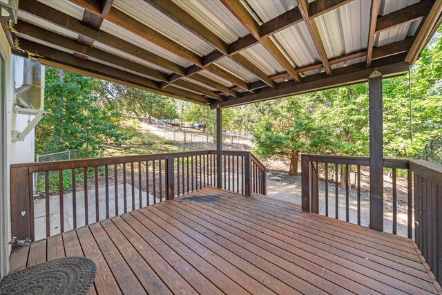2190 Skyline Dr, Redding, CA 96001 - view of wooden deck