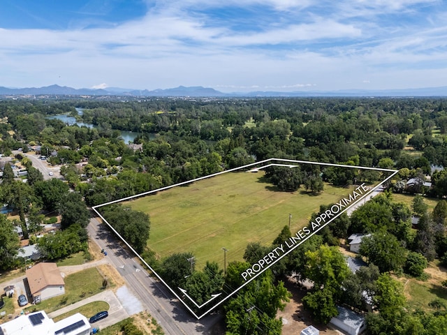 2940 Felstet Ln, Redding, CA 96001 - view of property location with property parcel outlined and a water and mountain view