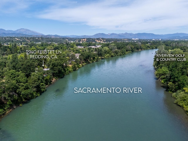 2940 Felstet Ln, Redding, CA 96001 - bird's eye view of a water and mountain view