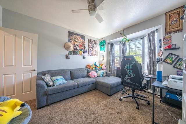 553 Martinique Cir, Redding, CA 96003 - office with carpet floors and a ceiling fan