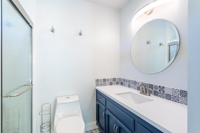 3640 Oro St, Redding, CA 96001 - bathroom with vanity, a tile shower, and toilet