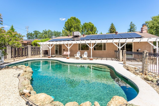 3640 Oro St, Redding, CA 96001 - view of pool with a fenced backyard, a patio, and a pergola