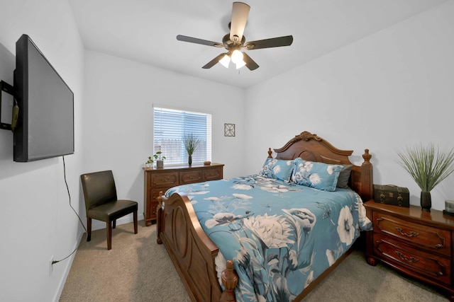 2764 Austere Ave, Redding, CA 96003 - bedroom with light colored carpet and ceiling fan