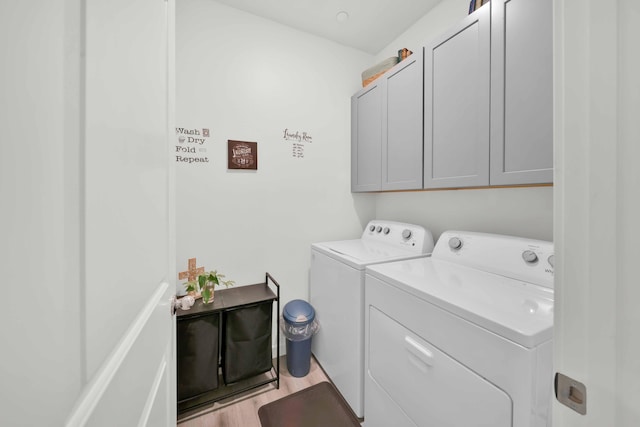 2764 Austere Ave, Redding, CA 96003 - laundry room with separate washer and dryer, cabinet space, and light wood finished floors