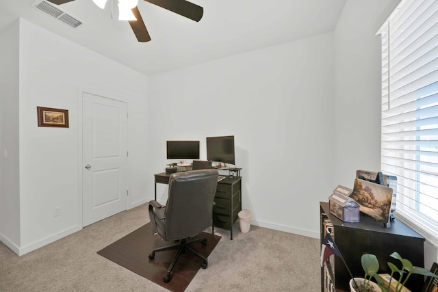 2764 Austere Ave, Redding, CA 96003 - carpeted office space featuring ceiling fan and baseboards