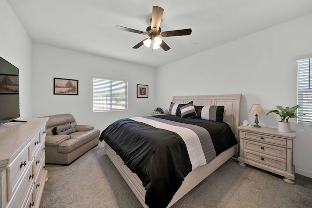 2764 Austere Ave, Redding, CA 96003 - bedroom featuring light colored carpet and a ceiling fan