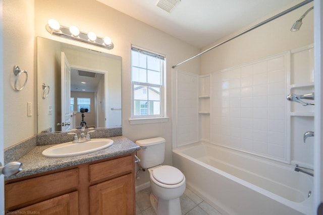 2340 Shining Star Way, Redding, CA 96003 - full bath featuring tub / shower combination, vanity, toilet, and tile patterned flooring