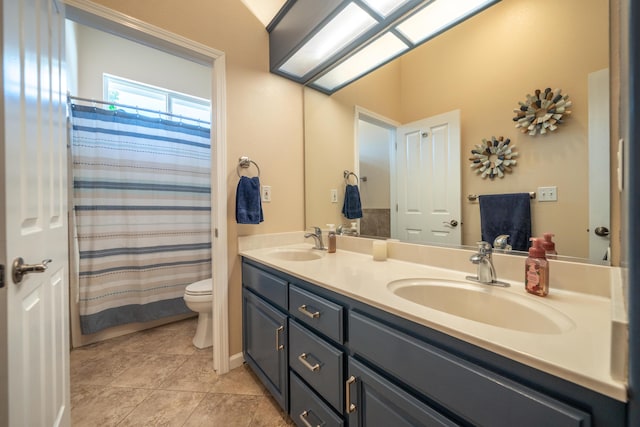 1030 Tulare Ct, Redding, CA 96003 - full bath with toilet, double vanity, and tile patterned flooring