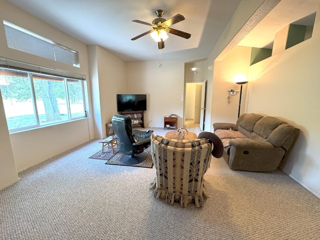 29093 Day Rd, Mcarthur, CA 96056 - carpeted living room with ceiling fan