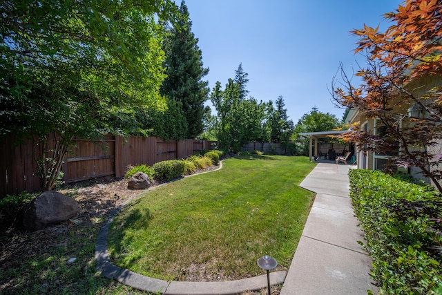 3921 Silver Lace Ln, Redding, CA 96001 - fenced backyard with a patio