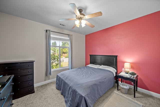 3921 Silver Lace Ln, Redding, CA 96001 - carpeted bedroom featuring baseboards and a ceiling fan