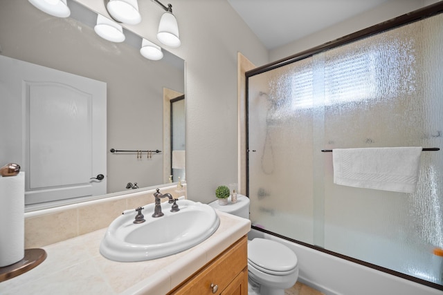 3921 Silver Lace Ln, Redding, CA 96001 - bathroom with vanity and shower / bath combination with glass door