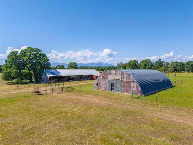 3141 Meadow Oak Dr, Cottonwood, CA 96022 - view of yard with an outdoor structure, a view of countryside, and an outbuilding