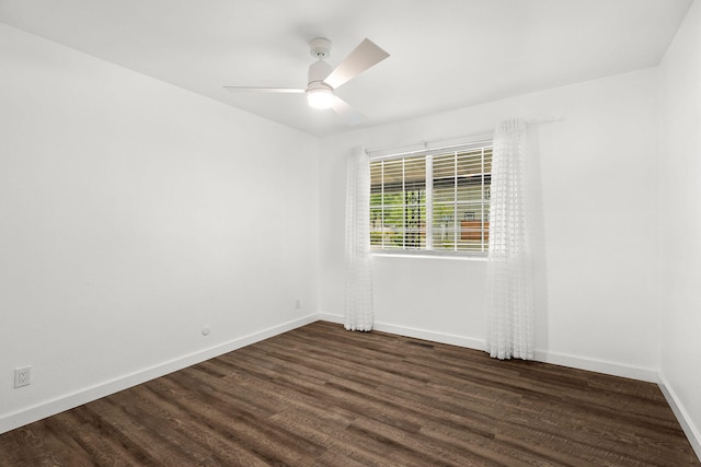 1666 Willis St, Redding, CA 96001 - unfurnished room featuring dark wood-style floors and a ceiling fan