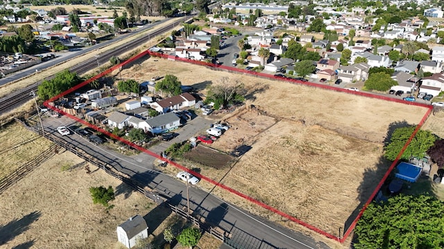 1695/1699 Blossom Ave, Fairfield, CA 94533 - aerial view of residential area with property boundaries highlighted