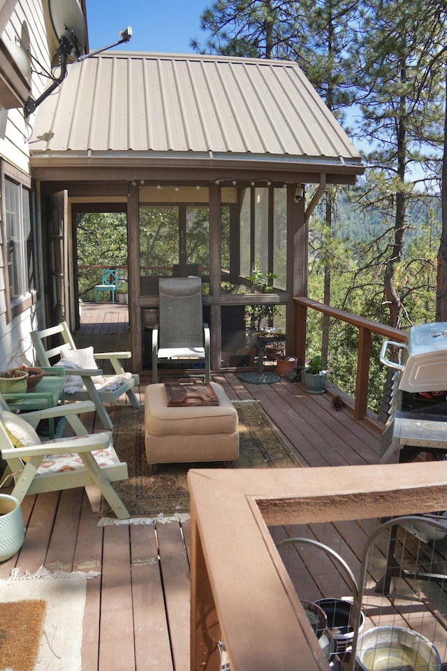 261 Salt Flat Rd, Lewiston, CA 96052 - wooden deck featuring a grill