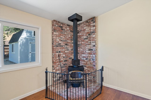 466 Tourmaline Way, Redding, CA 96003 - detailed view of wood finished floors and a wood stove
