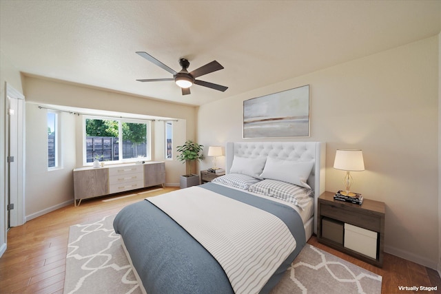 466 Tourmaline Way, Redding, CA 96003 - bedroom with hardwood / wood-style floors and a ceiling fan