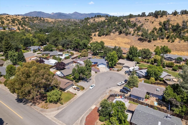 466 Tourmaline Way, Redding, CA 96003 - aerial perspective of suburban area featuring a mountain backdrop