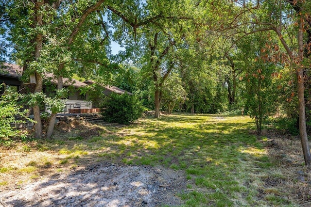 2551 S Waverly Ave, Redding, CA 96001 - view of green lawn with a forest view
