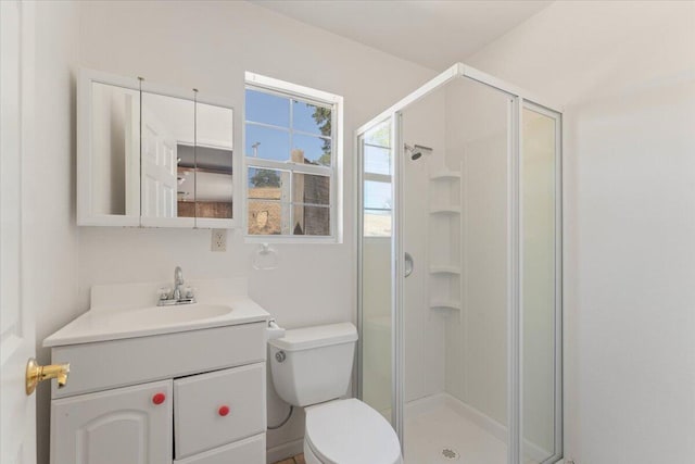 22400 E Elk Trl, Redding, CA 96003 - full bath featuring a stall shower, vanity, and toilet