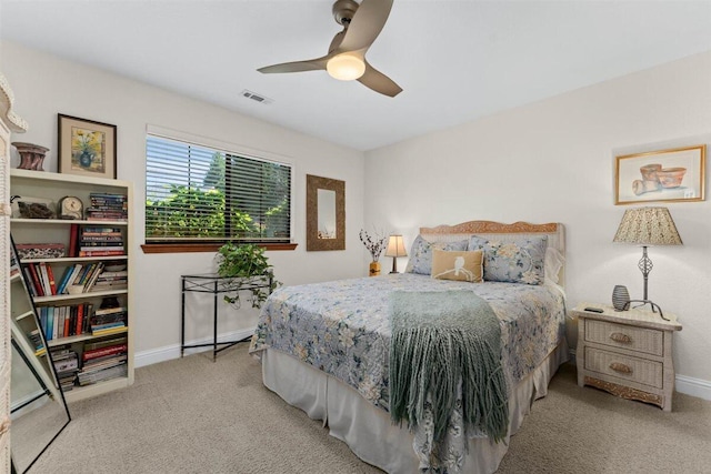 2364 La Madre Ct, Redding, CA 96002 - carpeted bedroom with baseboards and ceiling fan
