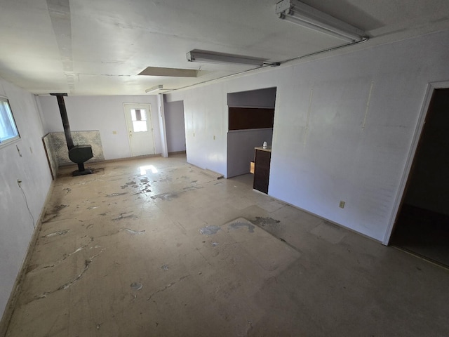 846 Ridge Rd, Redding, CA 96003 - interior space with a wood stove