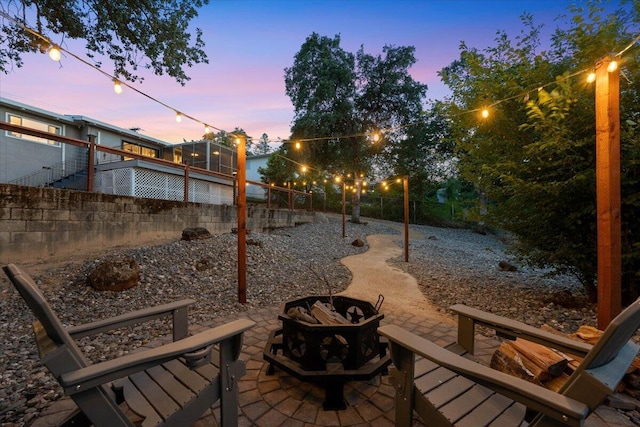 2220 Gold St, Redding, CA 96001 - view of patio / terrace featuring a fire pit