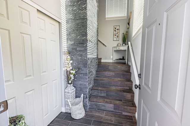 410 Ridgecrest Trl Unit 226, Redding, CA 96003 - foyer entrance with wood finish floors and stairs