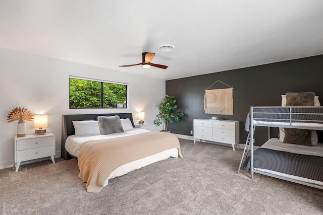 2180 Oak Ridge Dr, Redding, CA 96001 - bedroom featuring carpet floors and a ceiling fan