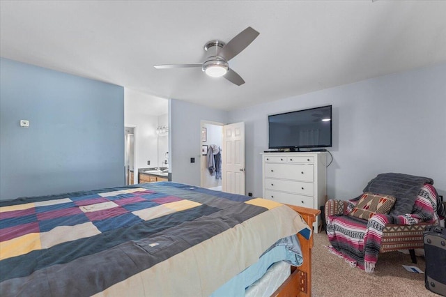 2025 El Verano St, Redding, CA 96002 - carpeted bedroom with ceiling fan