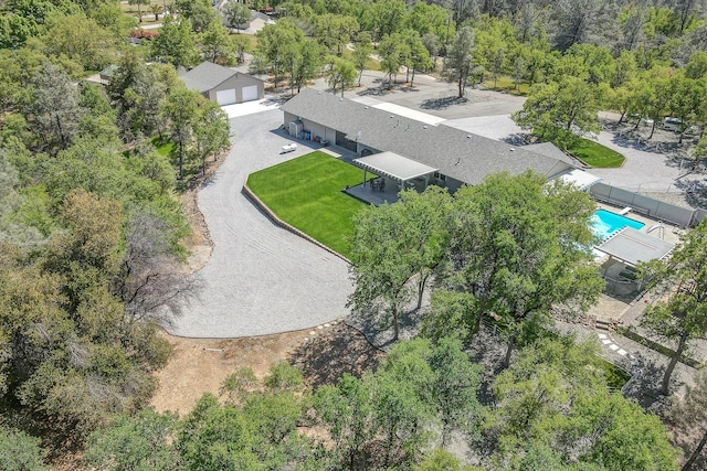 17400 Pittim Dr, Redding, CA 96003 - view from above of property with a pool