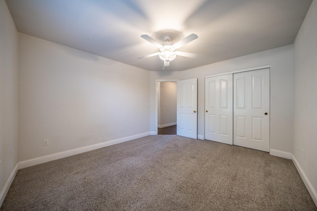 3255 Wandsworth Dr, Shasta Lake, CA 96019 - unfurnished bedroom with carpet flooring, a closet, and a ceiling fan