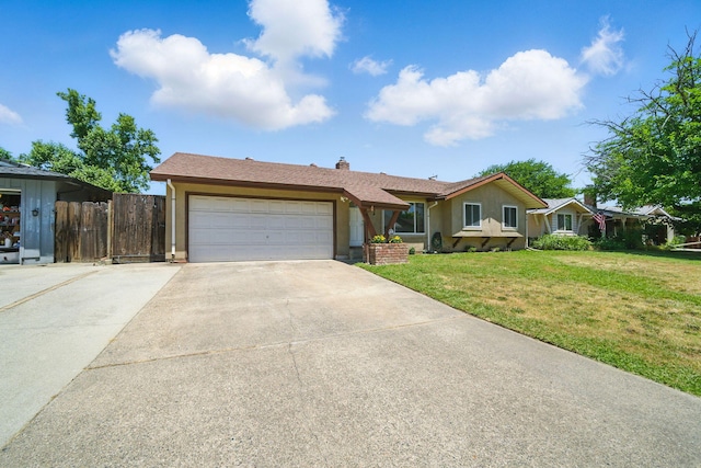 2034 Wilder Dr, Redding, CA 96002 - single story home featuring driveway, a garage, a chimney, and stucco siding