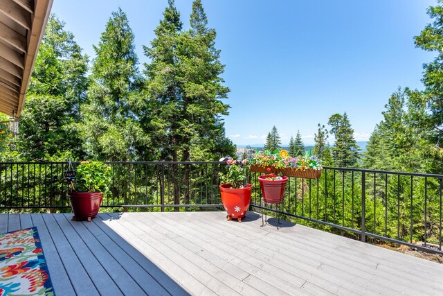 7256 Shasta Forest Dr, Shingletown, CA 96088 - view of wooden terrace