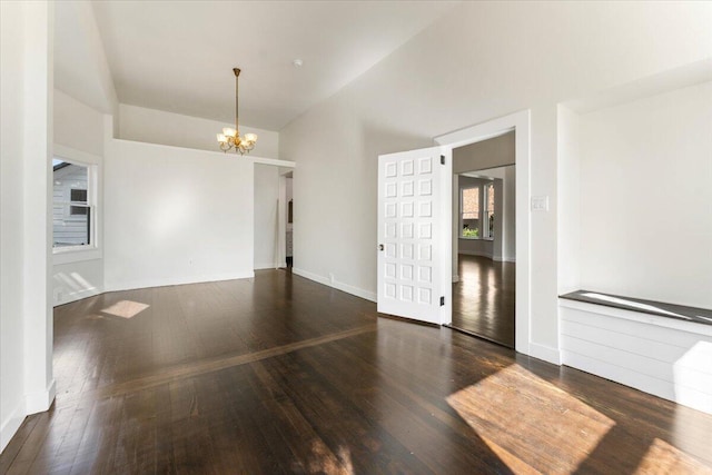1764 Chestnut St, Redding, CA 96001 - unfurnished room with a chandelier and hardwood / wood-style floors