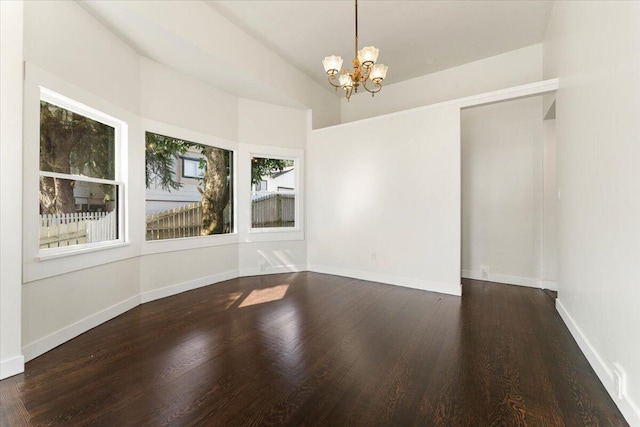1764 Chestnut St, Redding, CA 96001 - empty room with a chandelier and wood finished floors